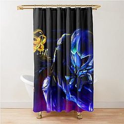 Metroid Metal Shower Curtain