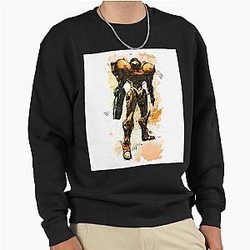 Metroid Samus Aran Prime Hunter Watercolor Sketch Sweatshirt