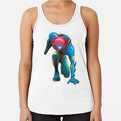 Samus Fusion Suit Metroid Fusion Racerback Tank Top