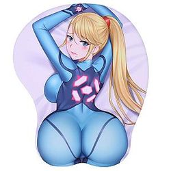 Aran Metroid Samus 3D Mousepads Anime Mouse Pads with Wrist Rest 2 Way Skin