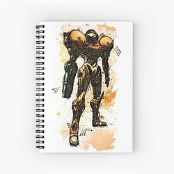 Metroid: Samus Aran Prime Watercolor Sketch Spiral Notebook