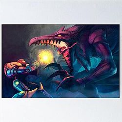 Super Metroid Face Off Poster