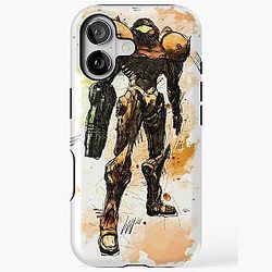 Metroid - Samus Aran Prime Hunter Watercolor Sketch iPhone Case