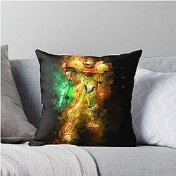 Metroid Samus Aran Prime Hunter Throw Pillow