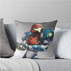 Samus Metroid Dread Throw Pillow