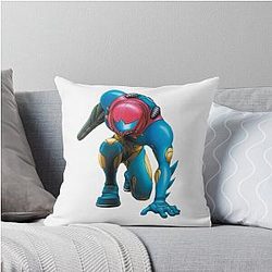 Samus Fusion Suit (Metroid) Throw Pillow