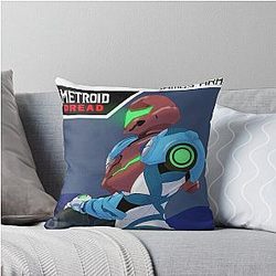 Samus Aran Metroid Dread Throw Pillow