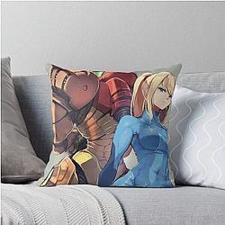 Metroid Samus Aran Throw Pillow