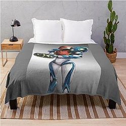 Samus Metroid Dread Throw Blanket