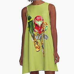 Metroid Dread Samus Varia Suit A Line Dress