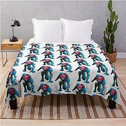 Samus Fusion Suit  Throw Blanket