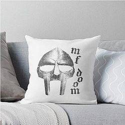 MF Doom Faded Throw Pillow