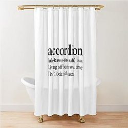 Accordion Living Off Borrowed Time by MF DOOM Shower Curtain