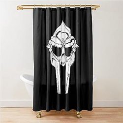 MF Doom Mask Minimalist Monochrome Villain Shower Curtain 
Cleaned title: MF Doom Mask Minimalist Villain Shower Curtain