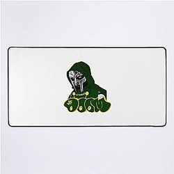 Green Hooded MF Doom Figure Desk Mat
