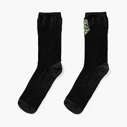 M F Doom Mask Raised Arms Pose Socks