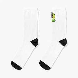 Yellow Hoodie MF Doom Mask Portrait Socks
