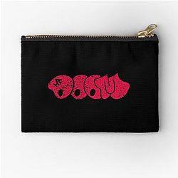 Red MF Doom Style Logo Zipper Pouch