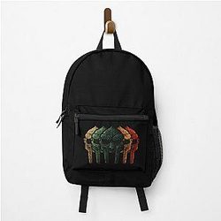 MF Doom Mask Rasta Skull Illustration Backpack