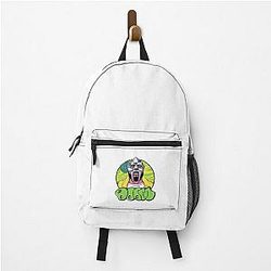 Yellow Hoodie MF Doom Mask Portrait Backpack