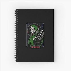 White Hooded MF Doom Style Spiral Notebook