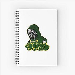 MF Dooms Green Hooded Spiral Notebook