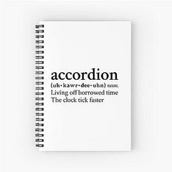 Accordion Living Off Borrowed Time by MF DOOM Notebook