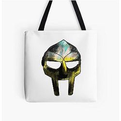 Bronze Metal MF Doom Mask Closeup Tote Bag