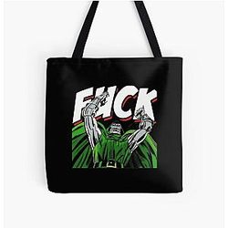 MF Doom Inspired Green Warrior Mask Tote Bag