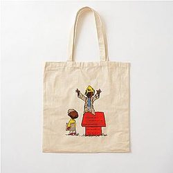 MF Doom Inspired Scene Red Block Cotton Tote