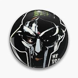 MF DOOM Halftone Illustration Pin