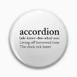 Accordion Living Off Borrowed Time by MF DOOM Pin