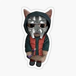 MF DOOM Cat Sticker