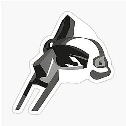 MF DOOM Metal Face Tribute Sticker