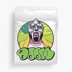 Yellow Hoodie MF Doom Mask Portrait Duvet Cover