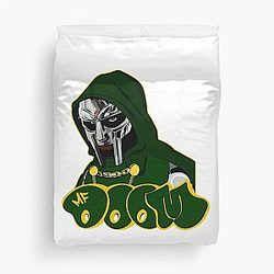 Green Hooded Mask MF Doom Figure Duvet Cover
