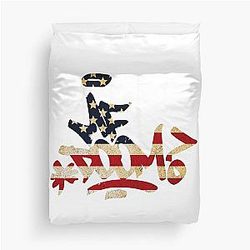 Abstract Red Gold MF Duvet Cover