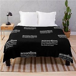 Accordion Living Off Borrowed Time by MF DOOM Throw Blanket