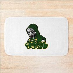 Green Hooded MF Doom Mask Figure Bath Mat