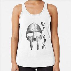 Mf Doom Faded Aesthetic Racerback Tank Top