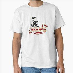 Abstract Red Gold MF Doom Pattern Classic T-Shirt