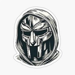 MF Doom Metal Mask Sticker