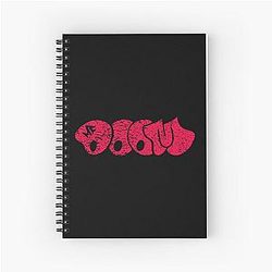 Red M F Doom Style Logo Spiral Notebook