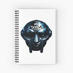 Blue Chrome MF Doom Mask Portrait Notebook