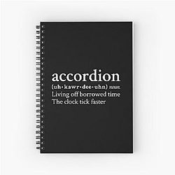 Accordion Living Off Borrowed Time by MF DOOM Spiral Notebook