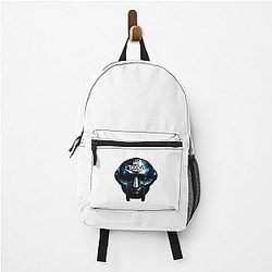Blue Chrome MF Doom Mask Portrait Backpack
