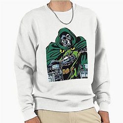MF DOOM Dr. Doom Comic Book Aesthetic Pullover Sweatshirt