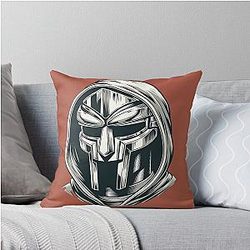 MF Doom Metal Mask Throw Pillow
