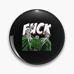 MF Doom Inspired Green Warrior Mask Pin