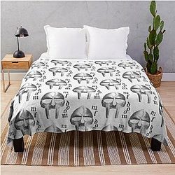 Mf Doom Faded Throw Blanket